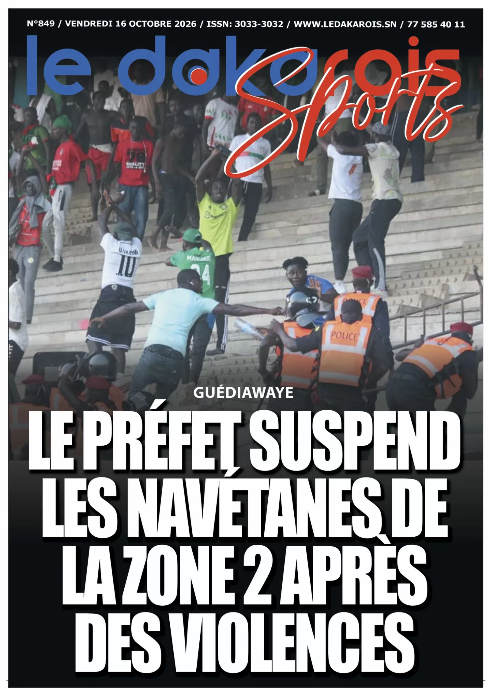 Le Dakarois Sports N°849 – 16/10/2026