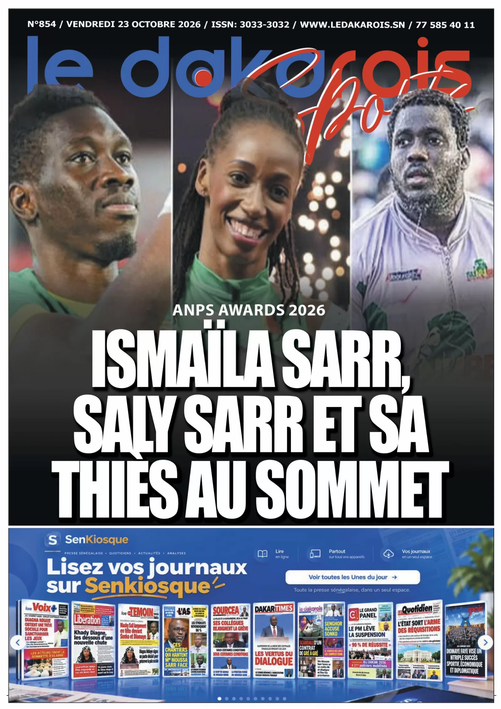 Le Dakarois Sports N°854 – 23/10/2026