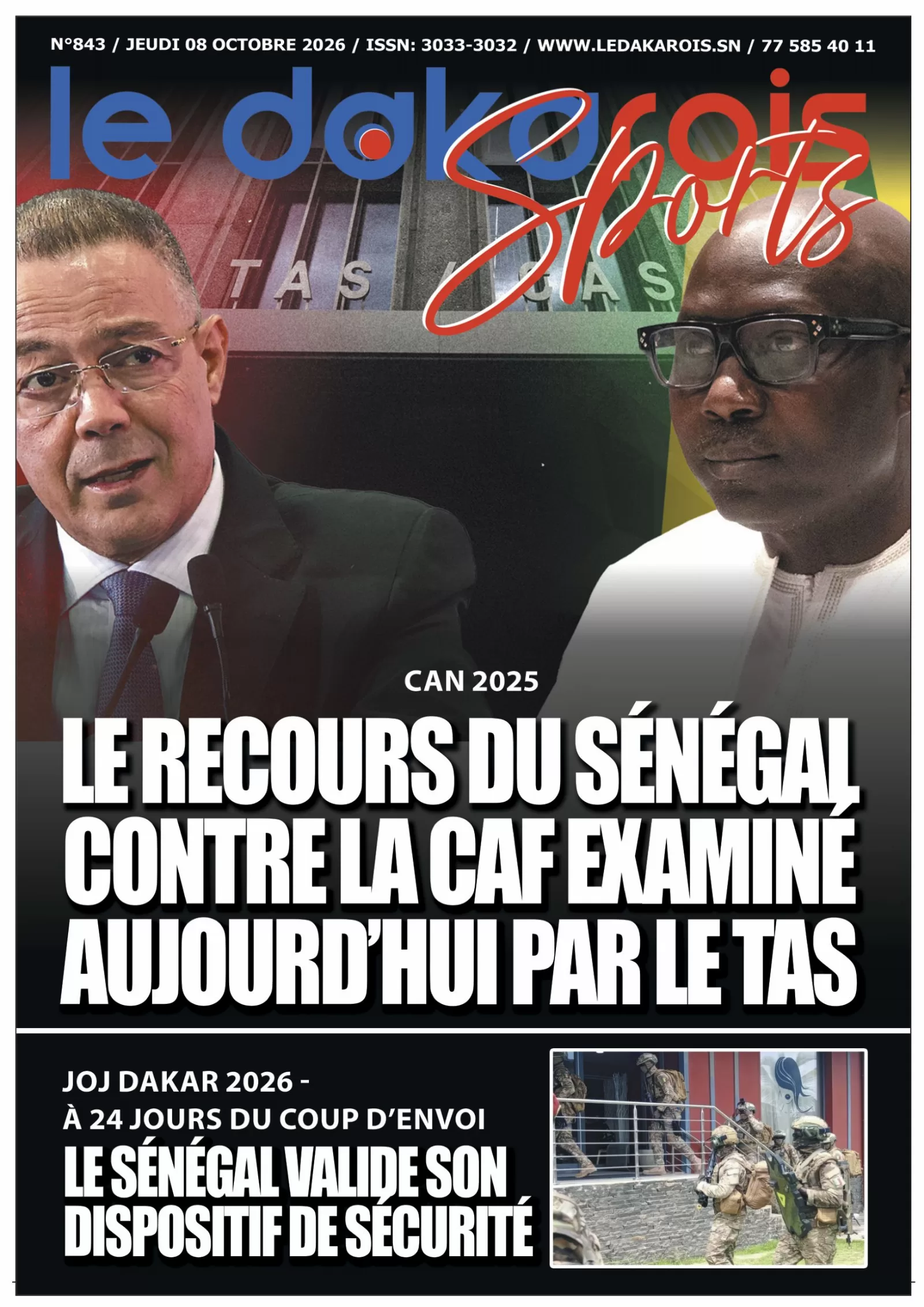 Le Dakarois Sports N°843 – 08/10/2026