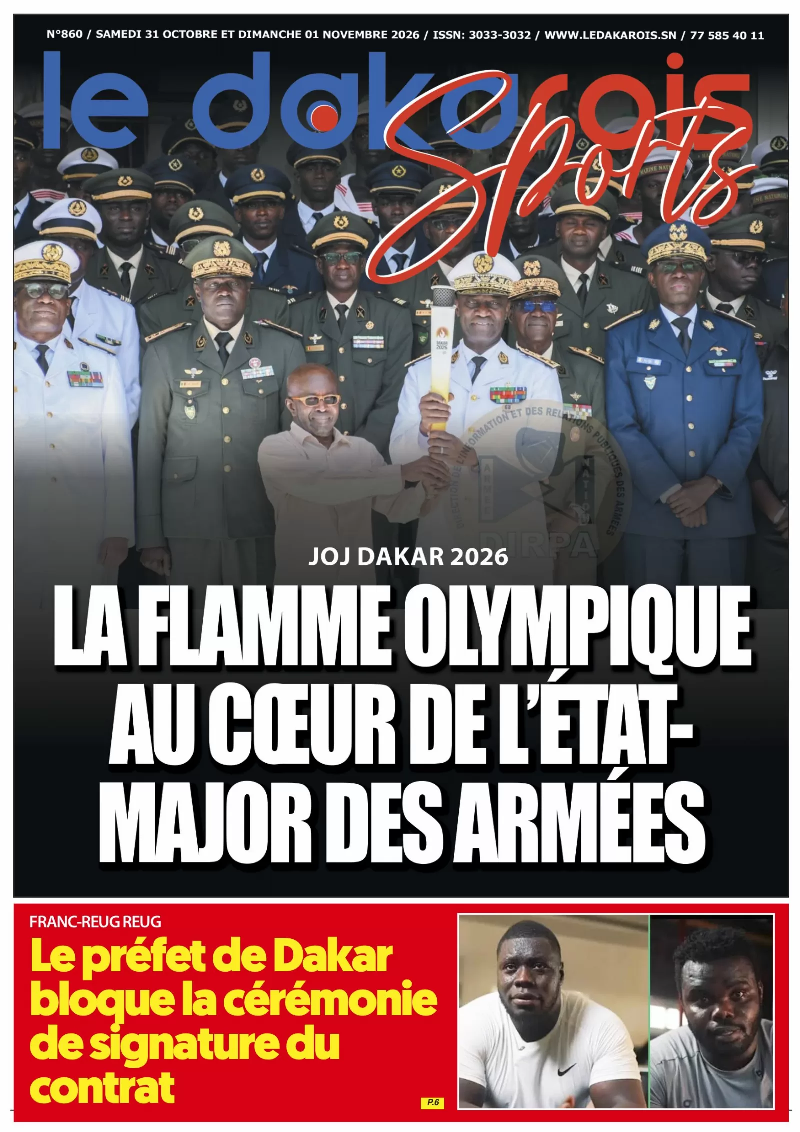 Le Dakarois Sports N°860 – 31/10 et 01/11/2026