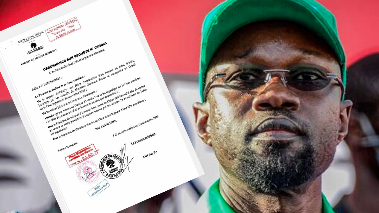 [Document] La Cour suprême inflige un nouveau revers à Ousmane Sonko