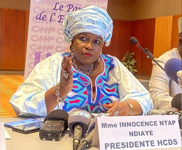 Innocence Ntap Ndiaye appelle à une élection apaisée : la présidente du HCDS lance un message de sérénité pour le 25 février 2024