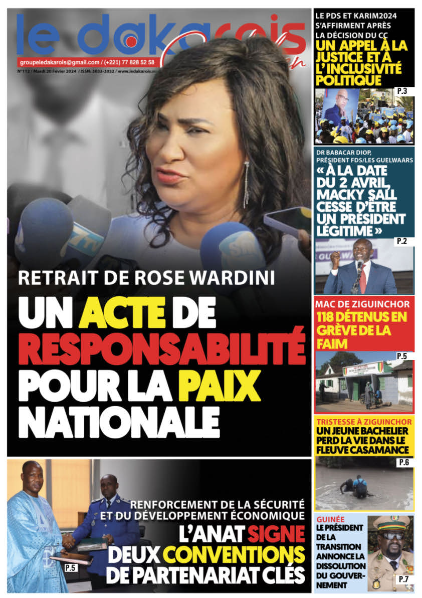 Le Dakarois Quotidien N°112 – du 20/02/24
