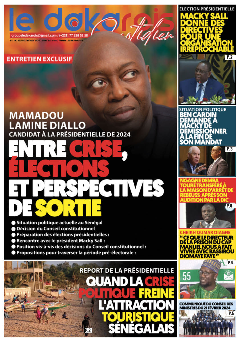 Le Dakarois Quotidien N°114 – du 22/02/24