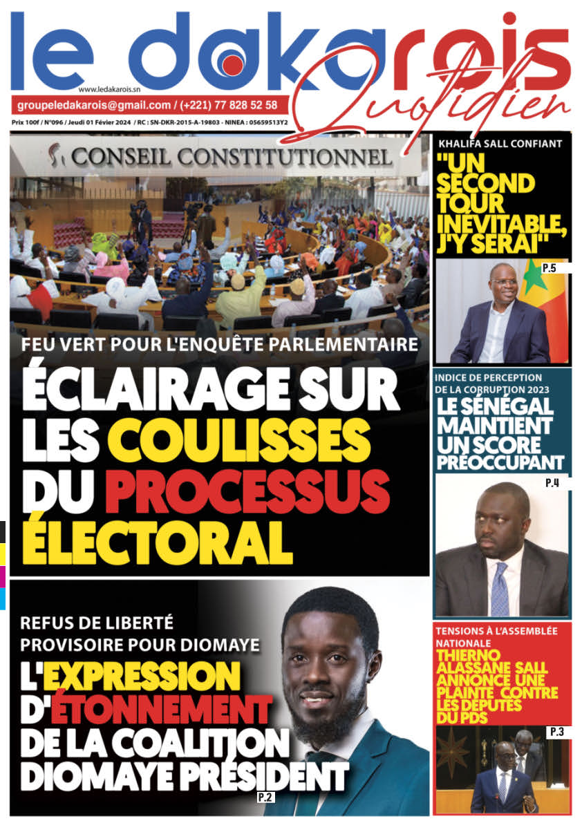 Le Dakarois Quotidien N°096 – du 01/02/24
