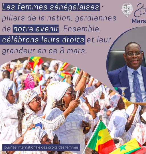 Macky Sall salue la bravoure et la résilience des femmes Sénégalaises à l'occasion du 8 Mars