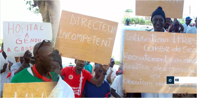 Sit-in des travailleurs de l'hôpital régional de Ziguinchor : Un cri de désespoir contre la gestion hospitalière