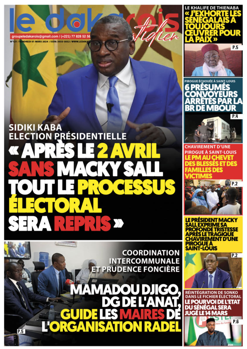 Le Dakarois Quotidien N°121 – du 01/03/24