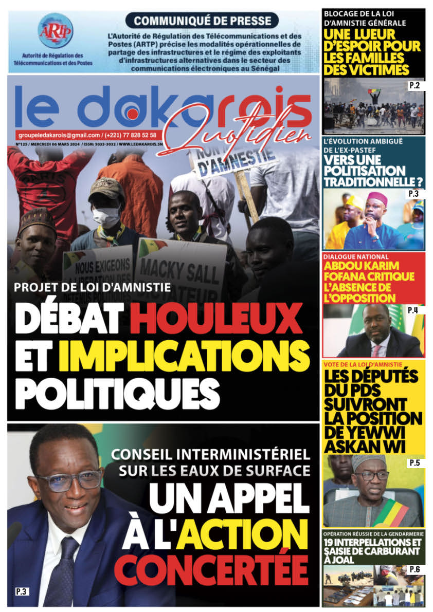 Le Dakarois Quotidien N°125 – du 06/03/24