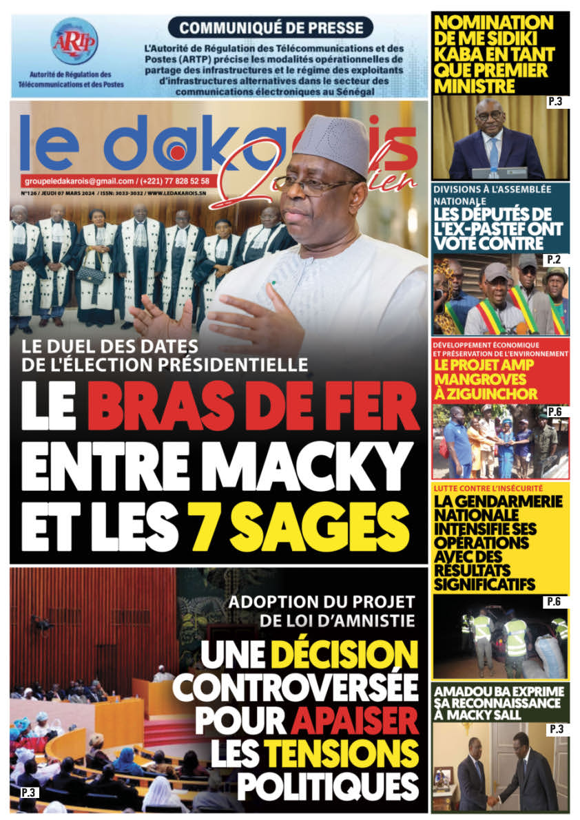 Le Dakarois Quotidien N°126 – du 07/03/24