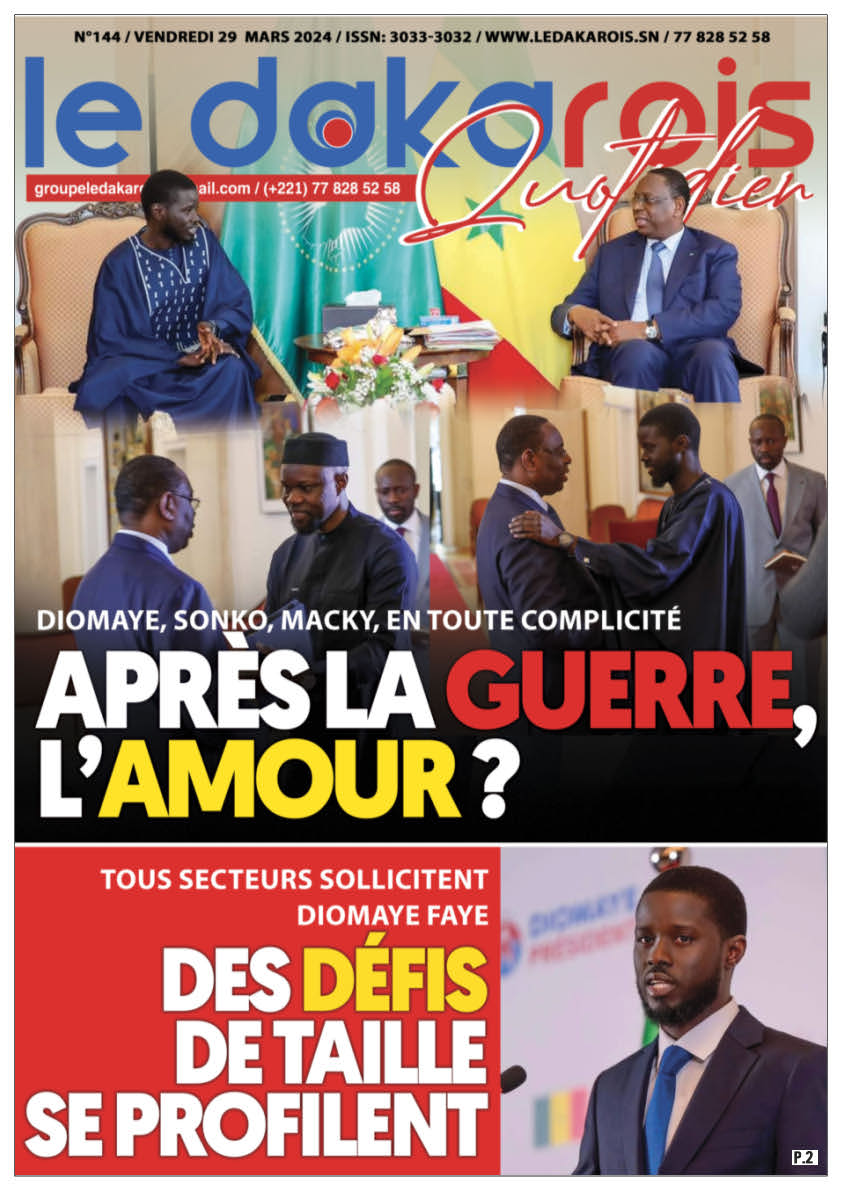 Le Dakarois Quotidien N°144 – du 29/03/24
