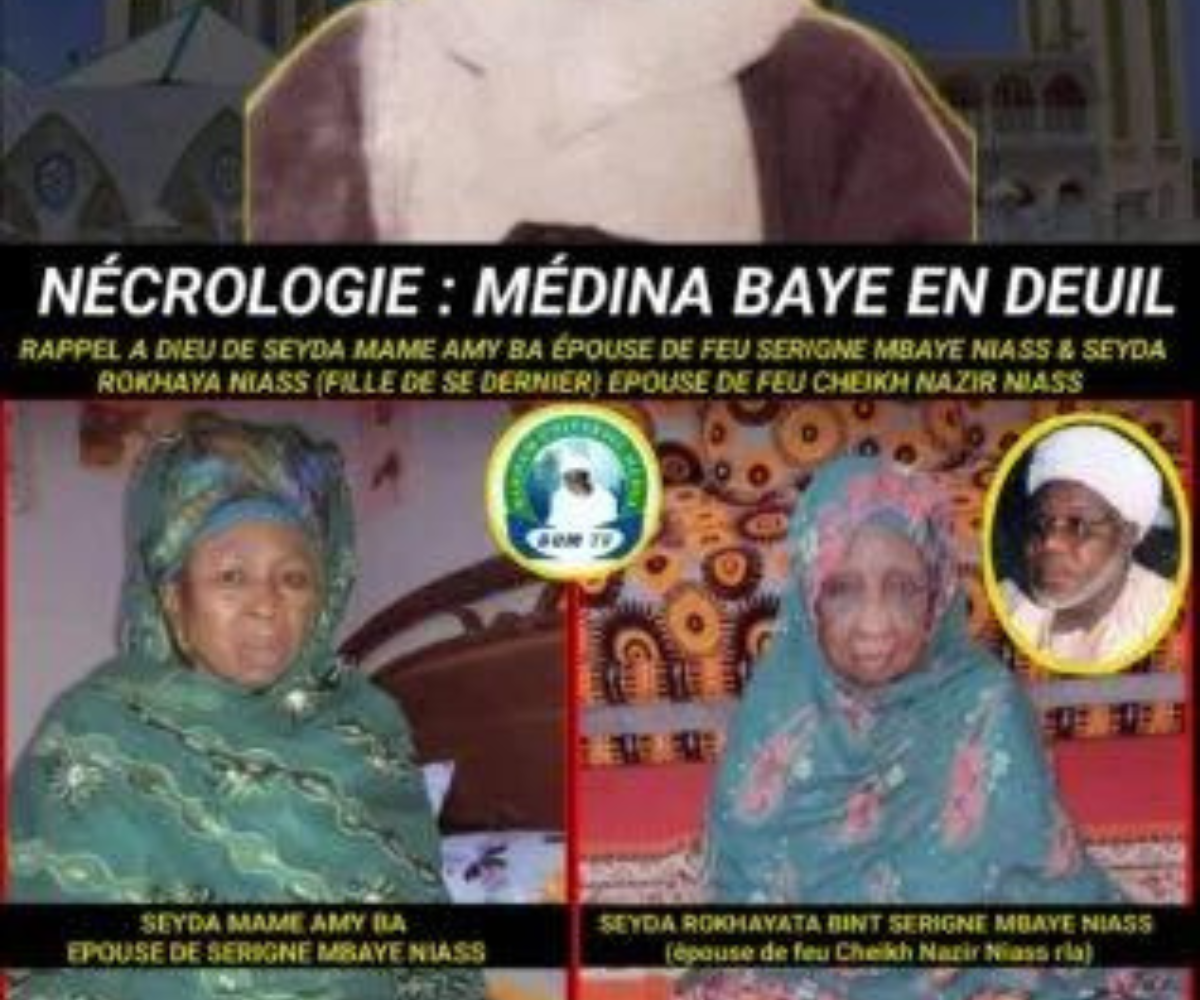 Médina Baye en deuil : Seyda Mame Amy Ba, épouse de Serigne Mbaye Niass, nous quitte