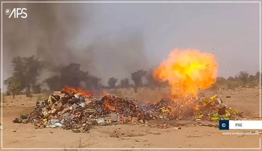 Mbacké, Sénégal : Plus de trente tonnes de produits impropres incinérés après le Ramadan
