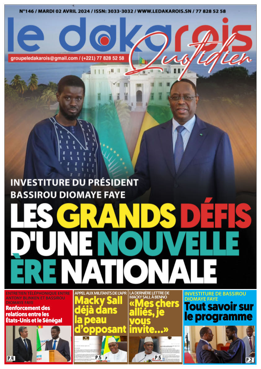 Le Dakarois Quotidien N°146 – du 02/04/24