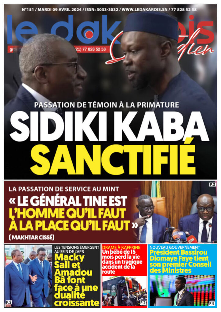 Le Dakarois Quotidien N°151 – du 09/04/24