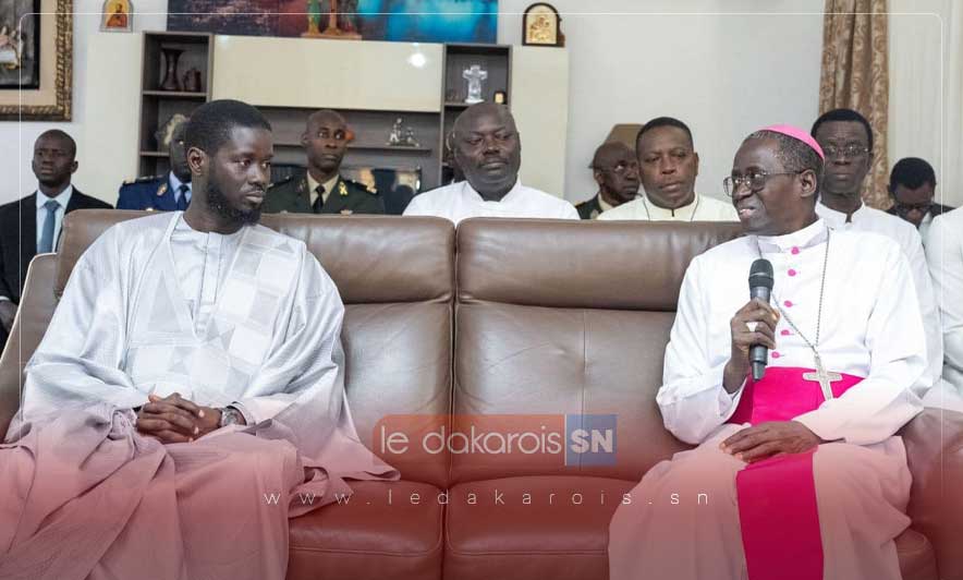 Le Président Bassirou Diomaye Faye rencontre l'Archevêque de Dakar, Monseigneur Benjamin Ndiaye