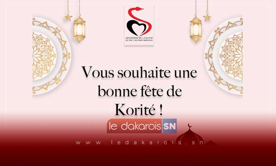Le ministère de la santé et de l'action sociale souhaite une joyeuse fête de Korité à tous les Sénégalais