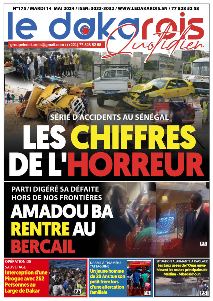 Le Dakarois Quotidien N°175 – du 14/05/2024
