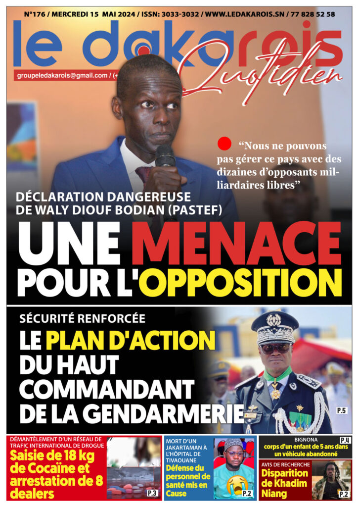 Le Dakarois Quotidien N°176 – du 15/05/2024