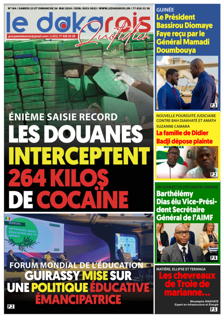 Le Dakarois Quotidien N°184 – du 25 ET 26/05/2024