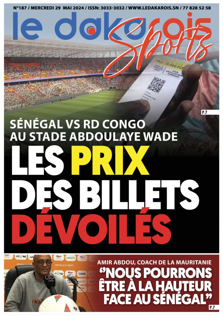 Le Dakarois Sports N°187 – du 29/05/2024