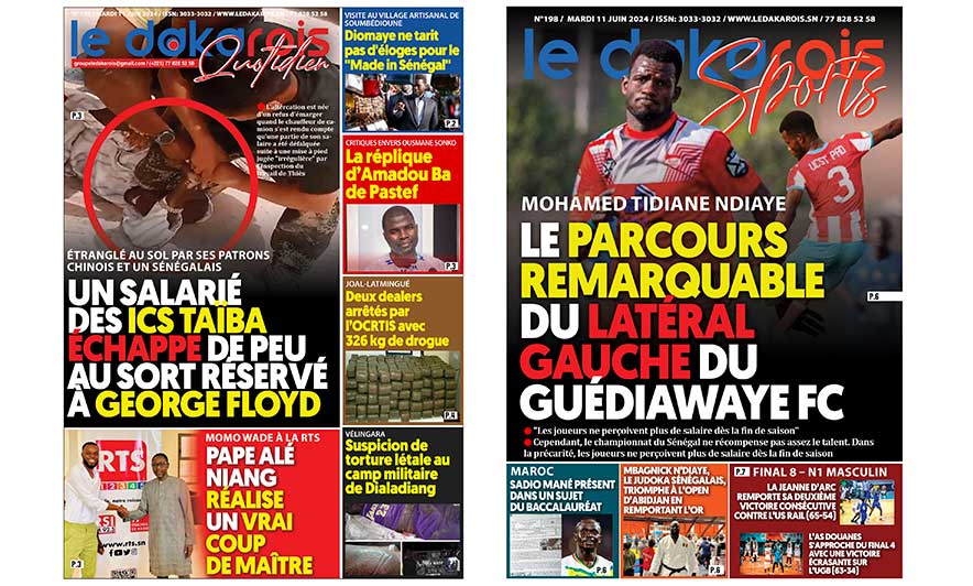 Le Dakarois Quotidien & Le Dakarois Sports N°198 – du 11/06/2024