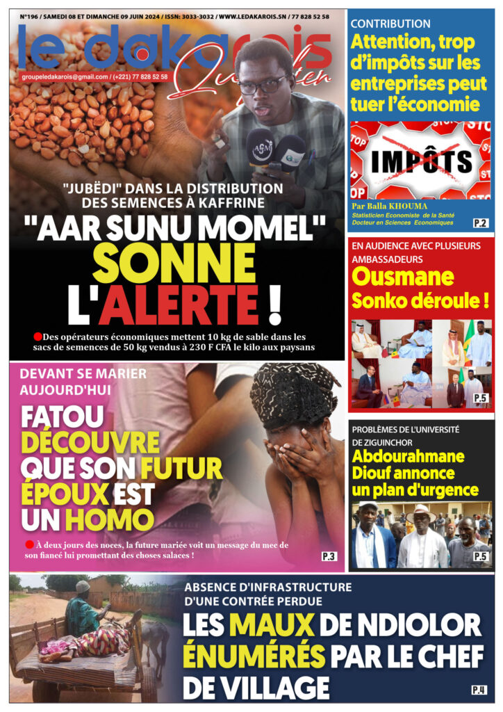 Le Dakarois Quotidien N°196 – du 08 ET 09/06/2024