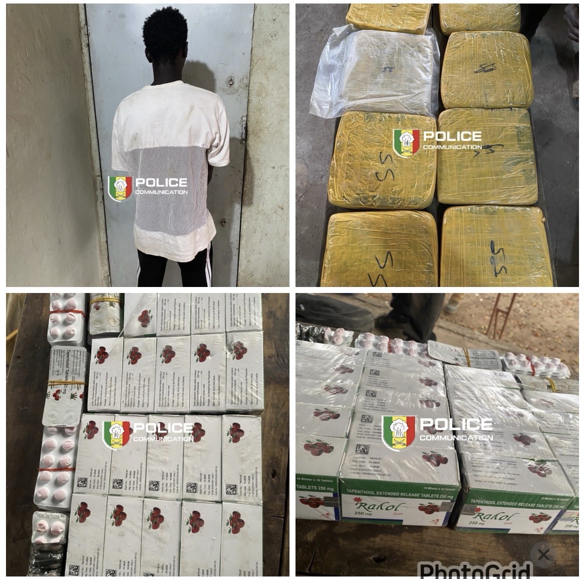 Bantaco : l’OCRTIS démantèle un réseau de trafic de drogue, 6 kg de chanvre indien et 2 400 comprimés de Tramadol saisis