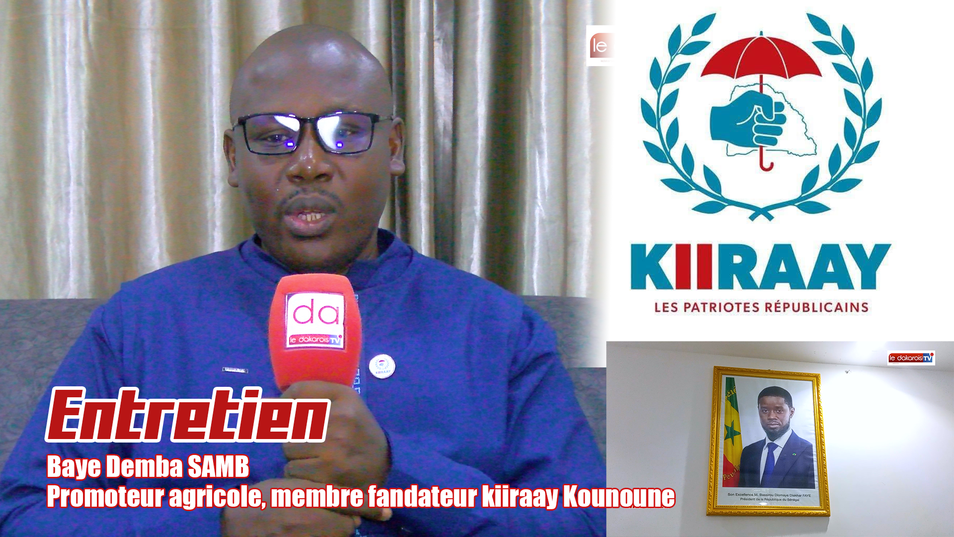 ENTRETIEN:Enjeux politiques à kounoune, actualités, Demba SAMBA membre Kiiraay s'exprime.